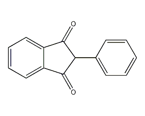 2-苯基-1,3-茚滿二酮結構式